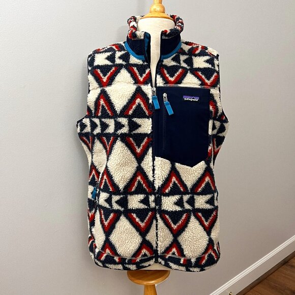 Patagonia Jackets & Blazers - Patagonia Retro X Deep Pile Fleece Vest- Tribal Brass Hawk Sz XL